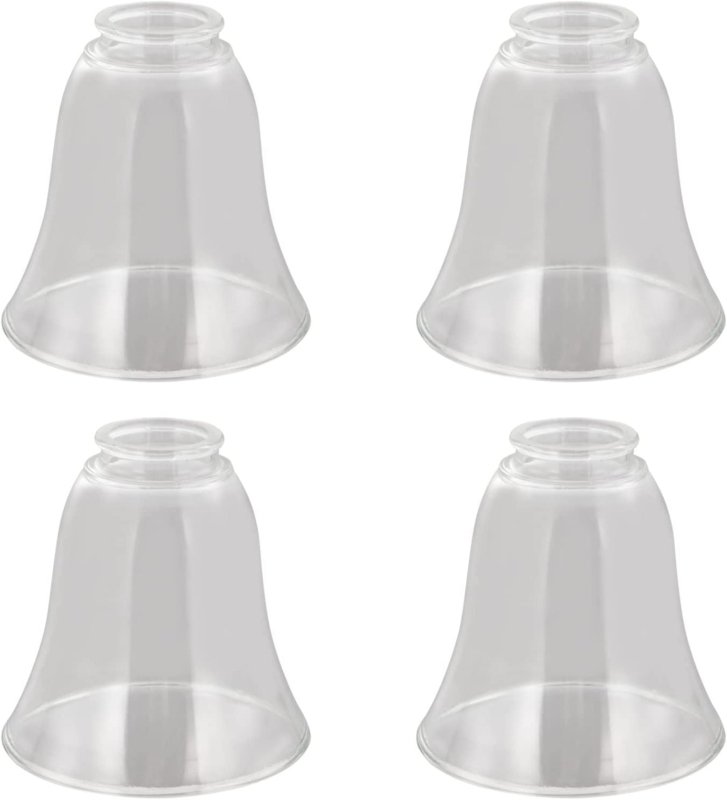 5.25'' H Glass Bell Ceiling Fan Fitter Shade (Set of 4)