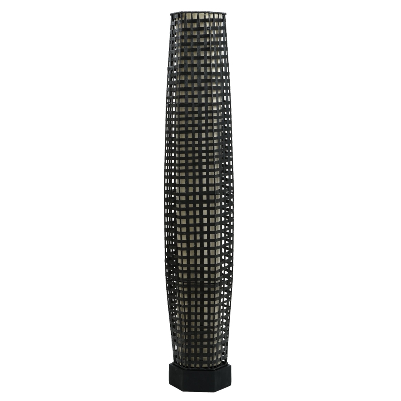 53'' Black Column Floor Lamp