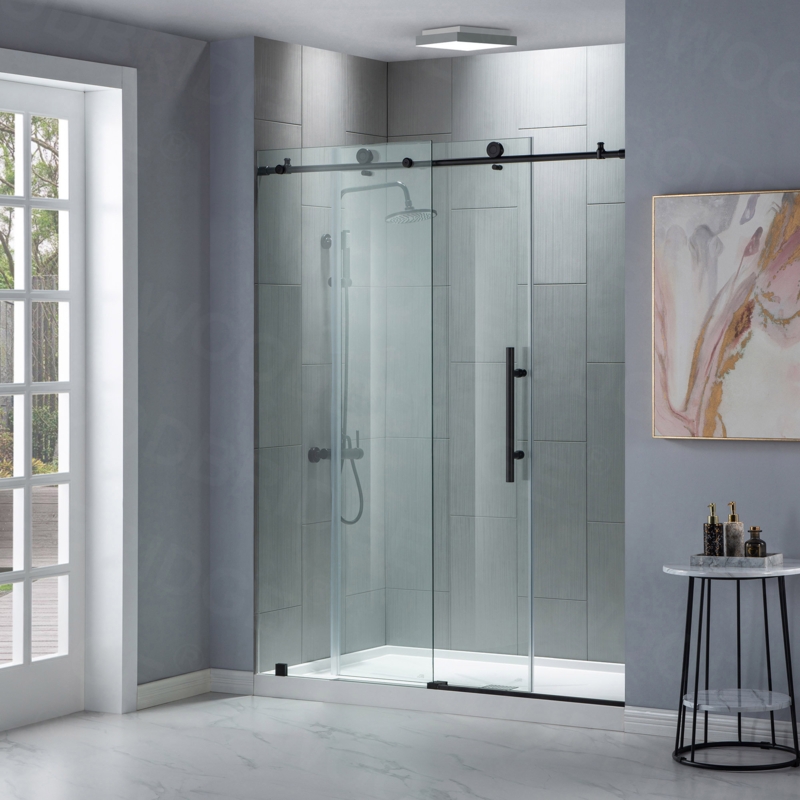 56" - 60" W x 76" H Single Sliding Frameless Shower Door