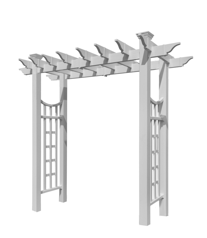 58'' W x 28'' D Vinyl Arbor in White