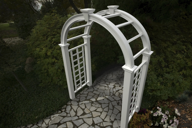 60'' W x 30'' D Vinyl Arbor in White