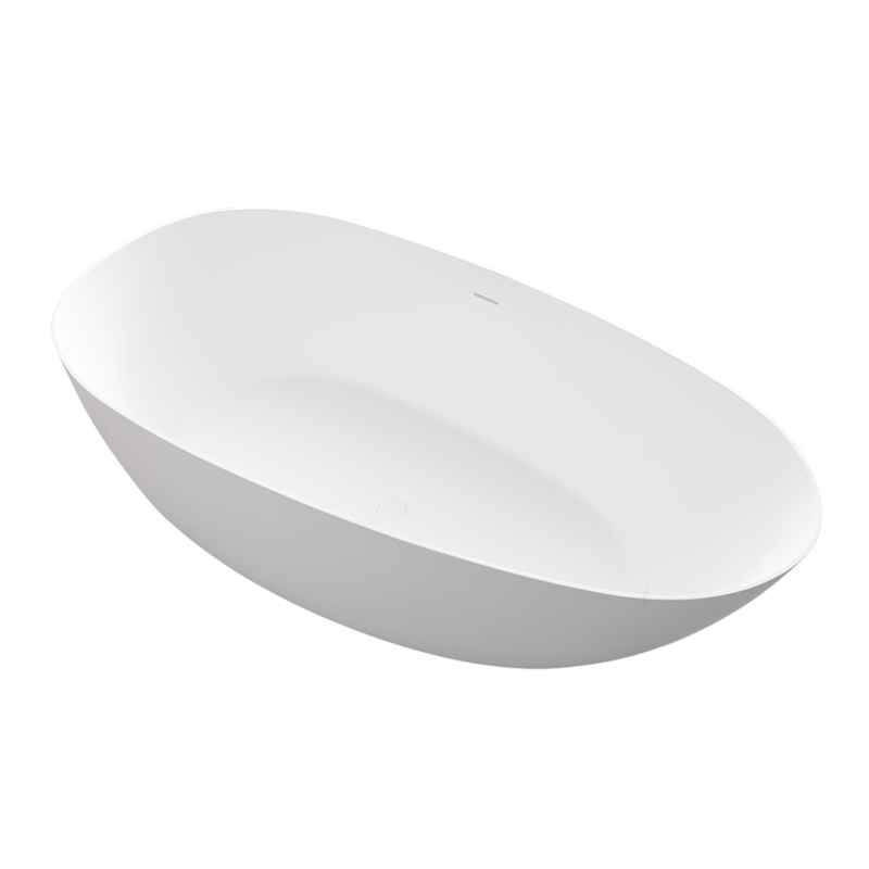 66.9'' x 33.5'' Freestanding Soaking Solid Surface Bathtub