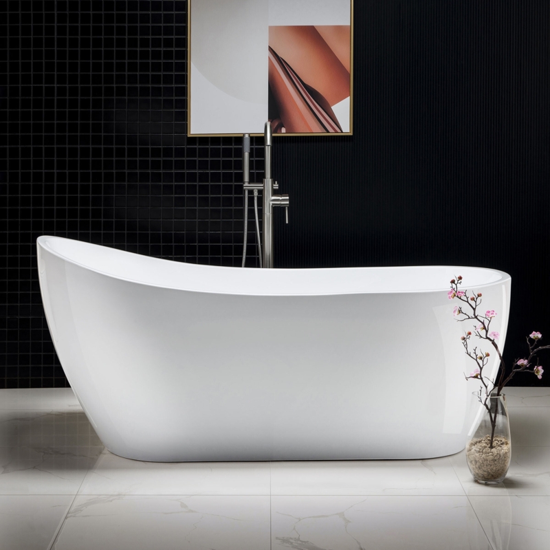 67'' x 28.25'' Freestanding Soaking Acrylic Bathtub