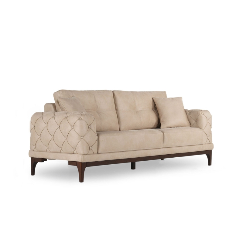 68.9'' Leather Cushioned Convertible Sofa