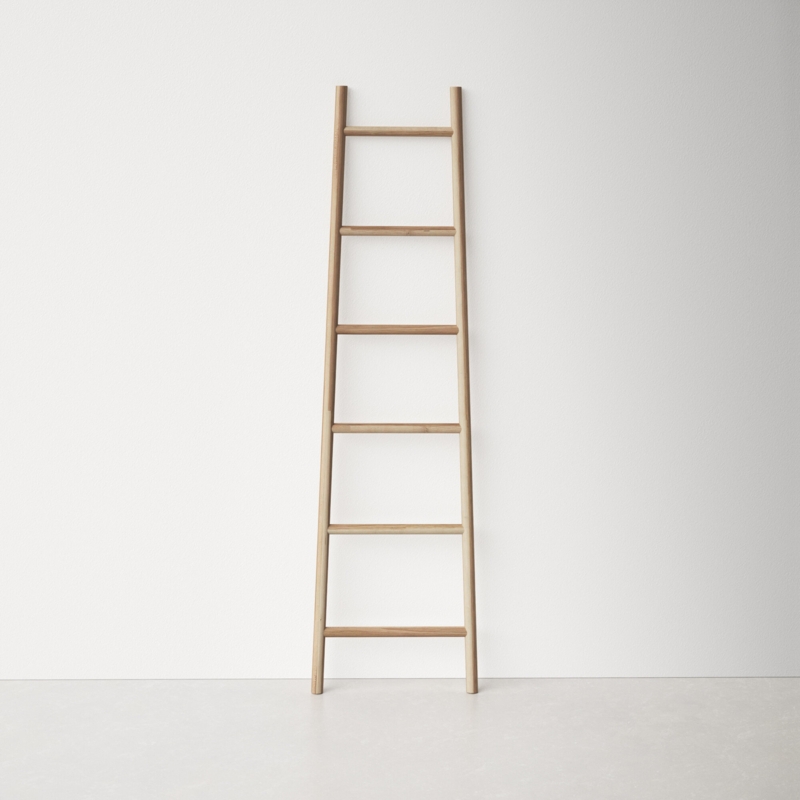Abode Decorative Bamboo 6 ft. Blanket Ladder