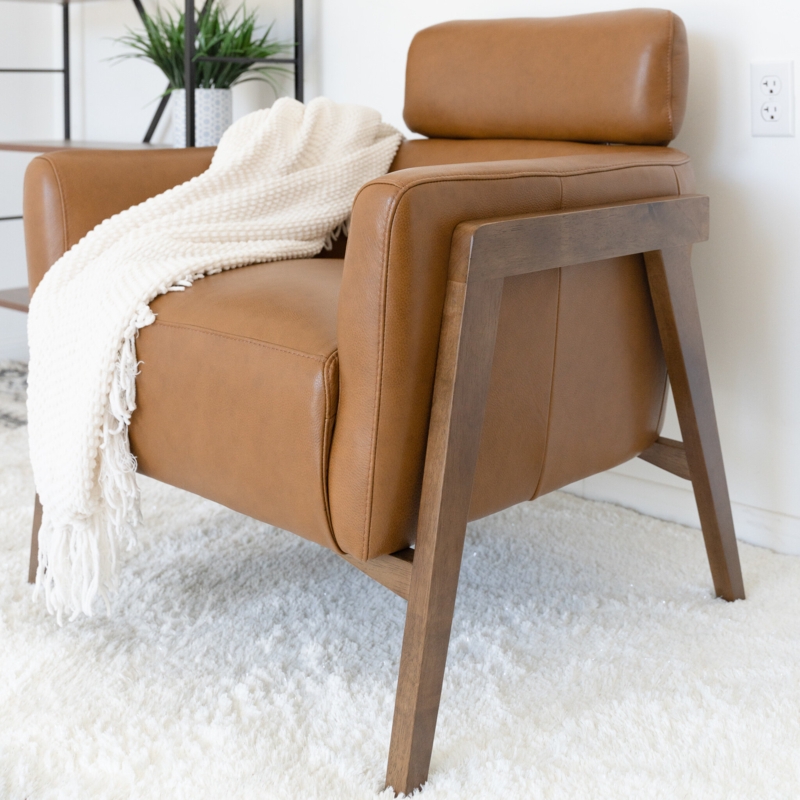 Acherman Leather Accent Chair