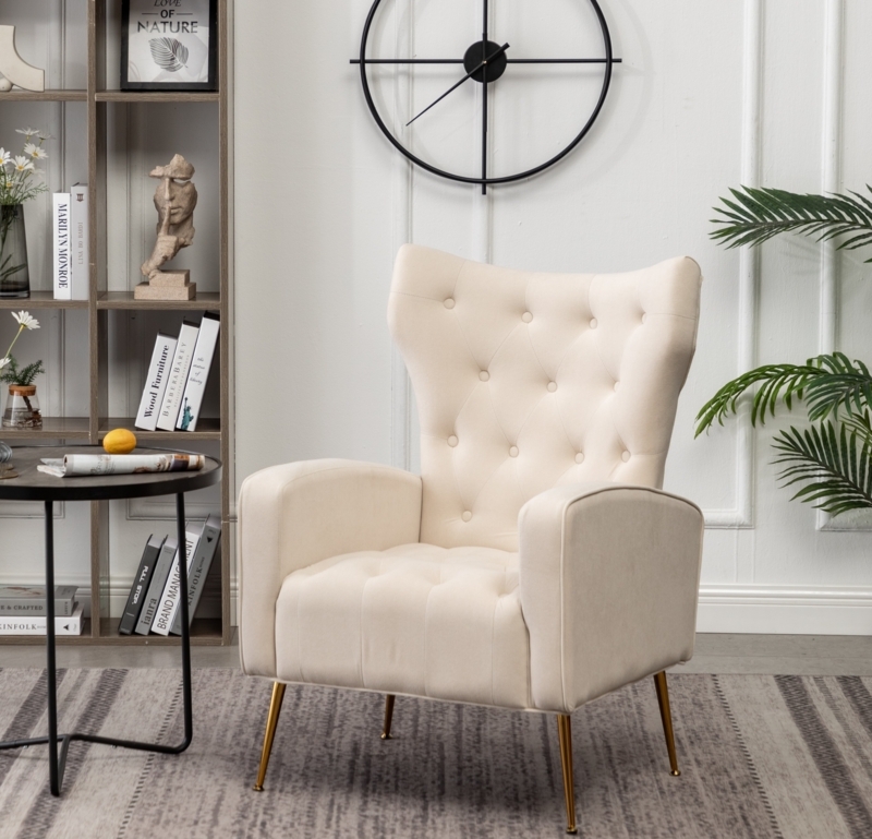 Ackerly Velvet Wingback Chair