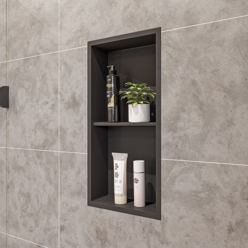 Adhesive Stainless Steel Shower Shelf