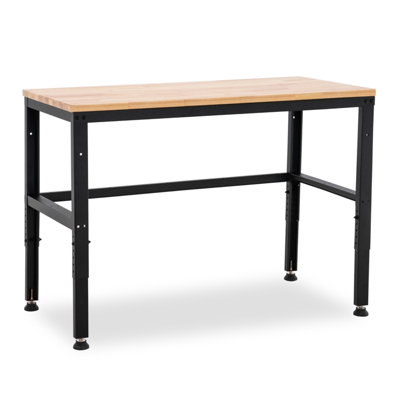 Aidin 48" W Adjustable Height Butcher Block Top Workbench