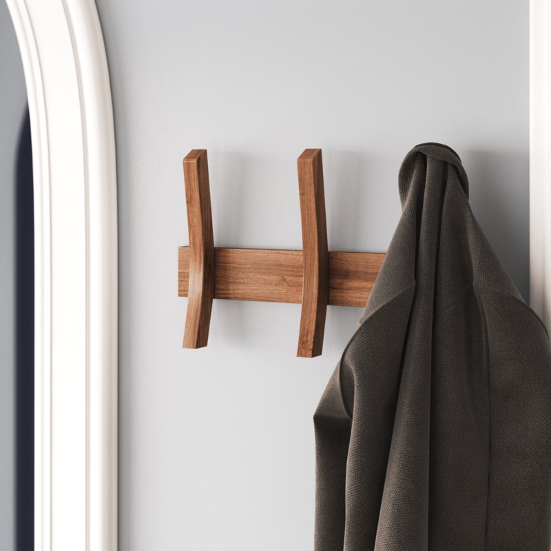 Algarin Solid Wood Wall 3 - Hook Wall Mounted Coat Rack