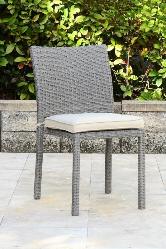 Alyisa Outdoor Stacking Dining Side Chair with Cushion