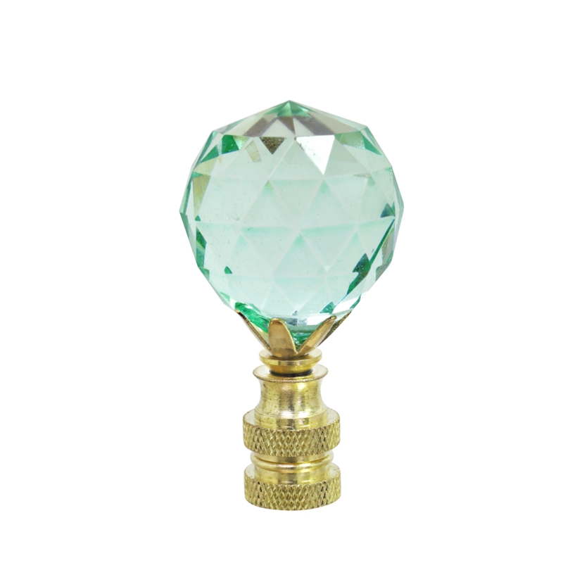 Amber Faceted Crystal Lamp Finial