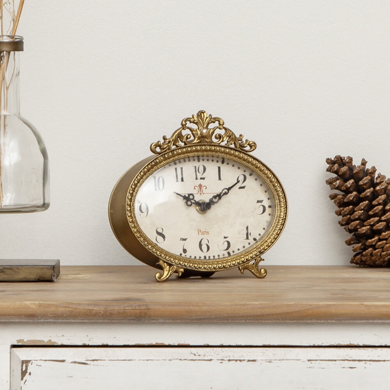 Analog Quartz Movement / Crystal Tabletop Clock