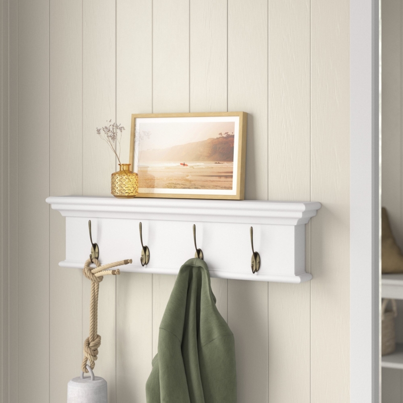 Angellique Wall 4 - Hook Wall Mounted Coat Rack