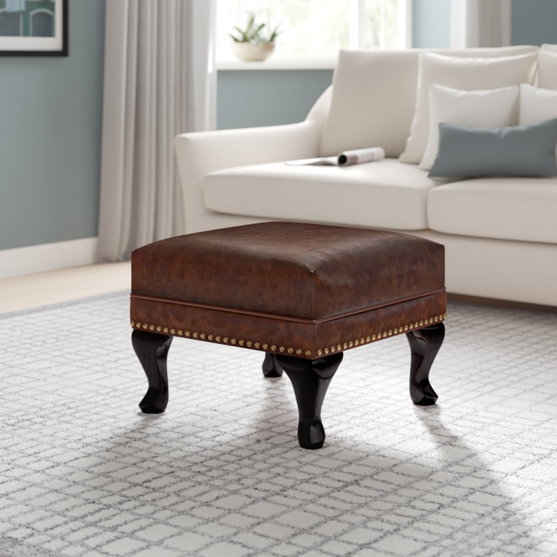 Angil Faux Leather Ottoman