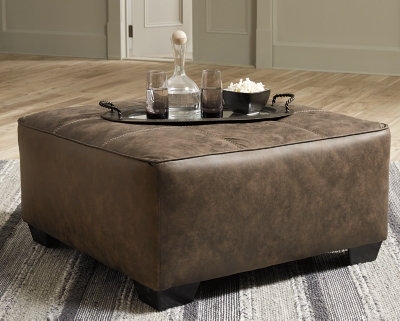 Anjelia Faux Leather Ottoman