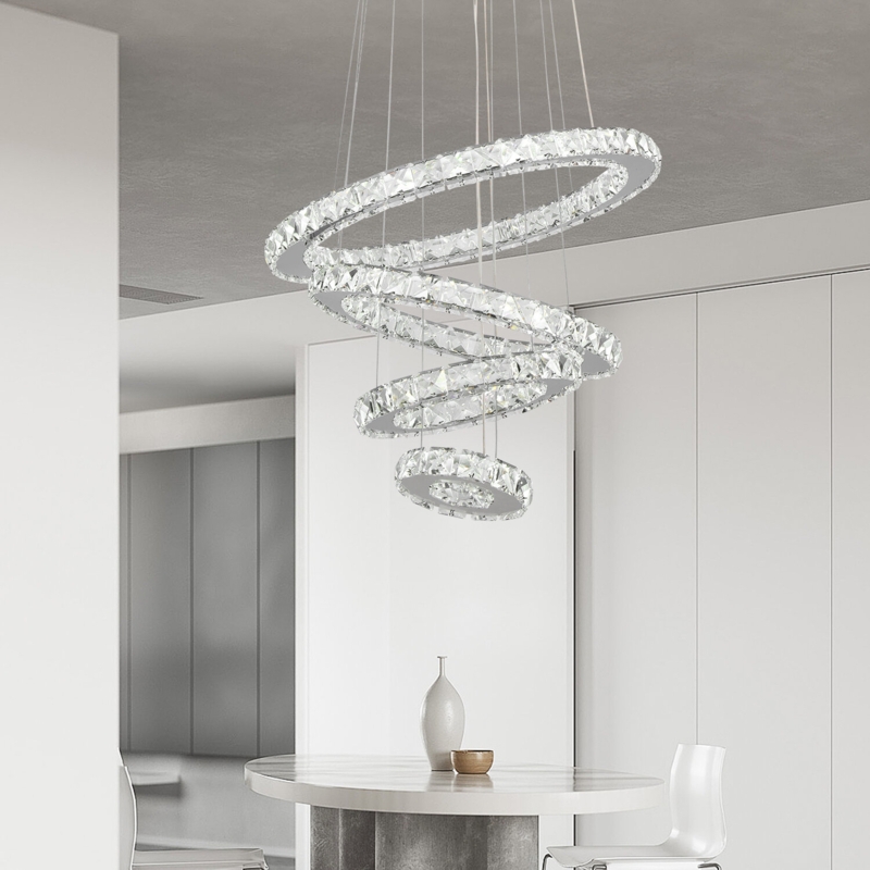 Ariabella 4 - Light Dimmable LED Geometric Chandelier
