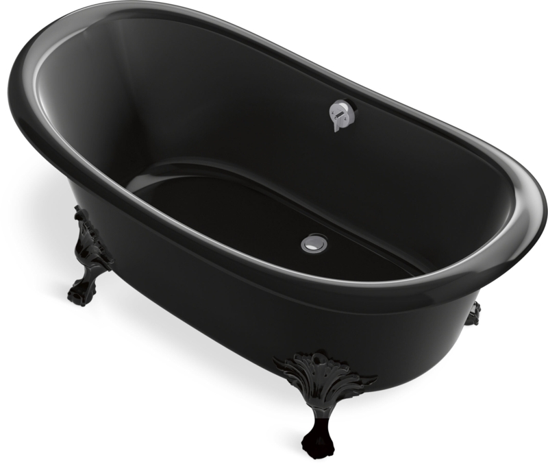 Artifacts66-1/8-In X 32-1/2-In Freestanding Bath with Iron Black Exterior
