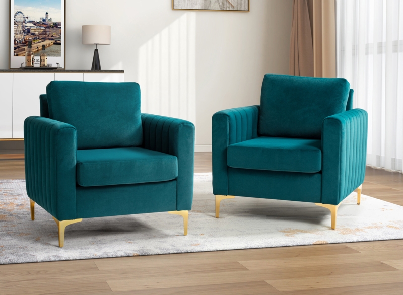 Arunjot 2- Piece Upholstered Club Chair (Set of 2)