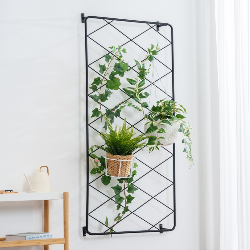 Asaf 24.1'' H x 24.1'' W Metal Lattice Panel Trellis