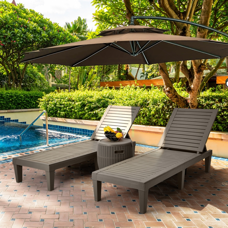 Ason Outdoor Resin Chaise Lounge