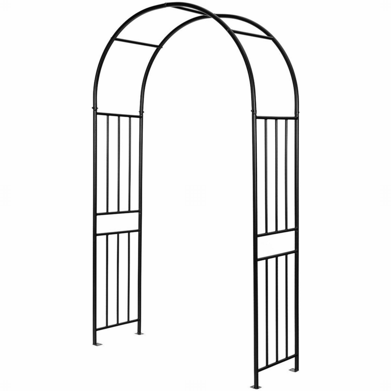 Aston-Jay  47'' W x 86'' H Garden Decoration Climbing Steel Plants Arch,Black