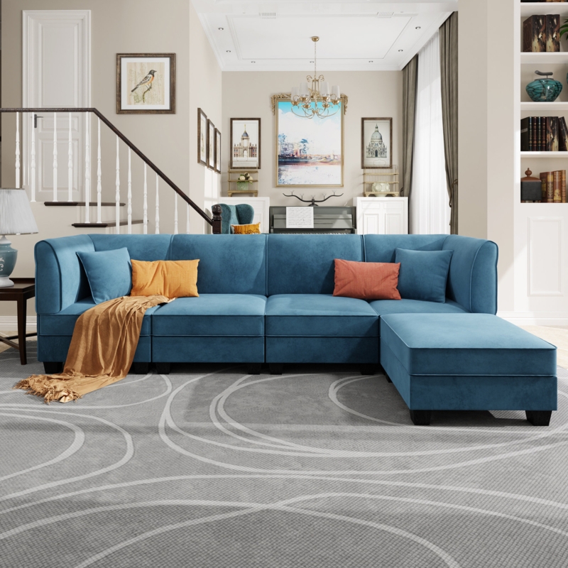 Audrye 116.5" Upholstered Sectional Couch with Chaise