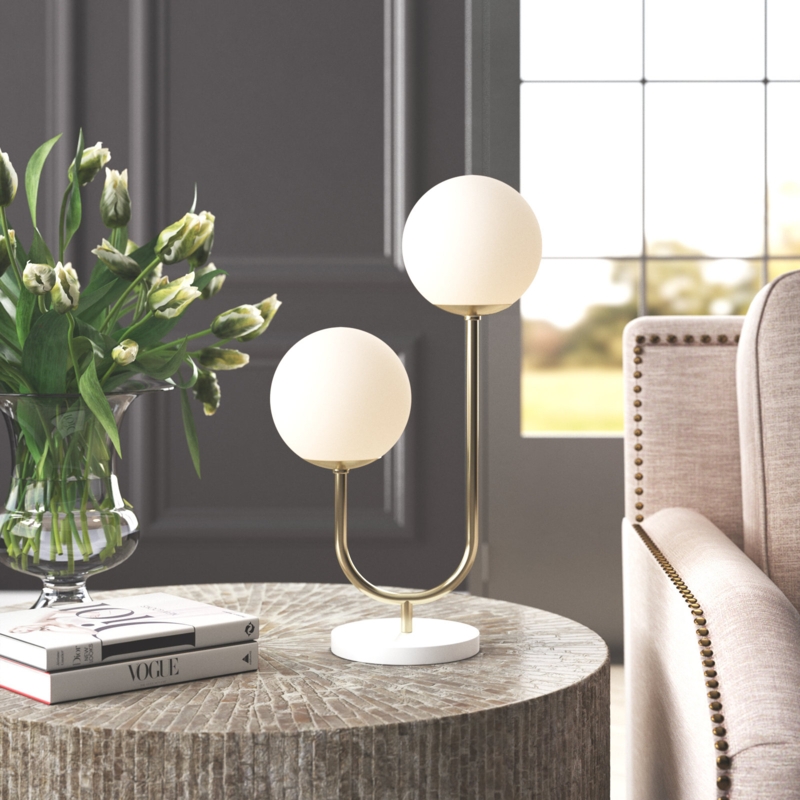 Avinash Metal 2-Light Globe Table Lamp