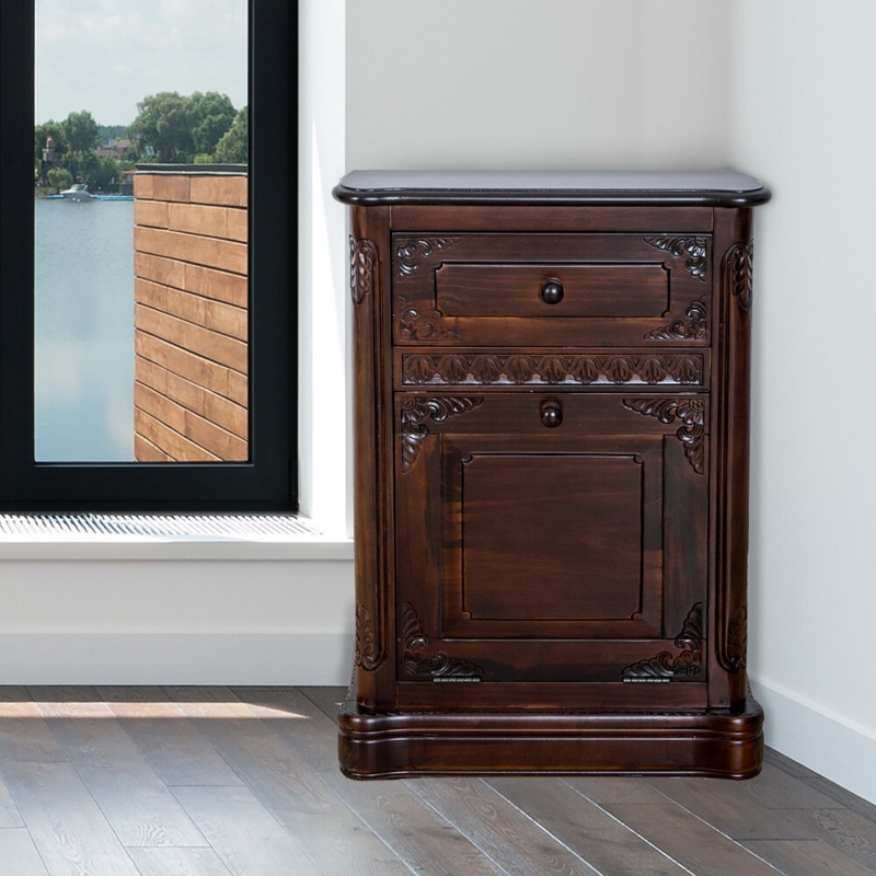 Aykut Solid Wood Accent Cabinet