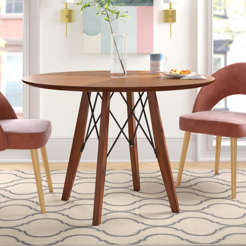 Aysa Round Solid Wood Base Dining Table