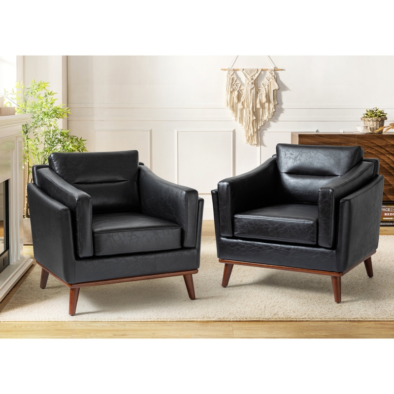 Bandon Faux Leather Accent Chair