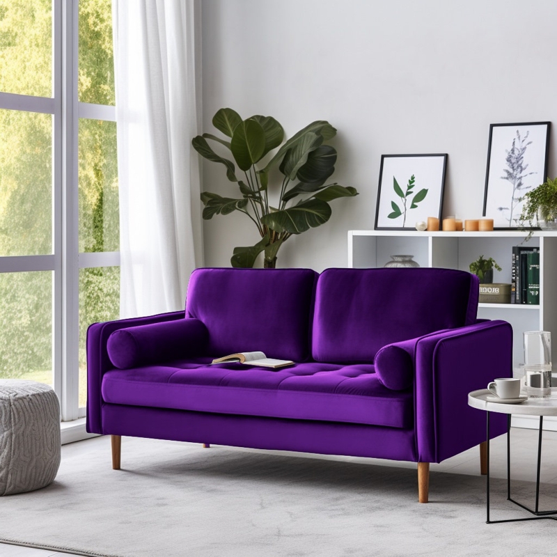 Banuelos 58'' Velvet Square Arm Loveseat