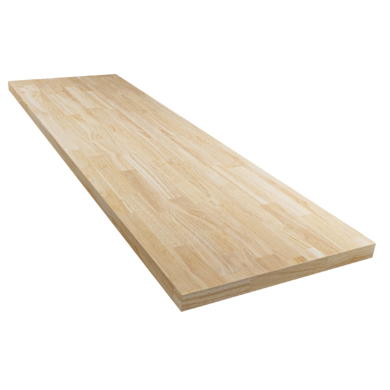 Bartlum Unfinished Sturdy Solid Hevea Wood Block Countertop for Workbenches