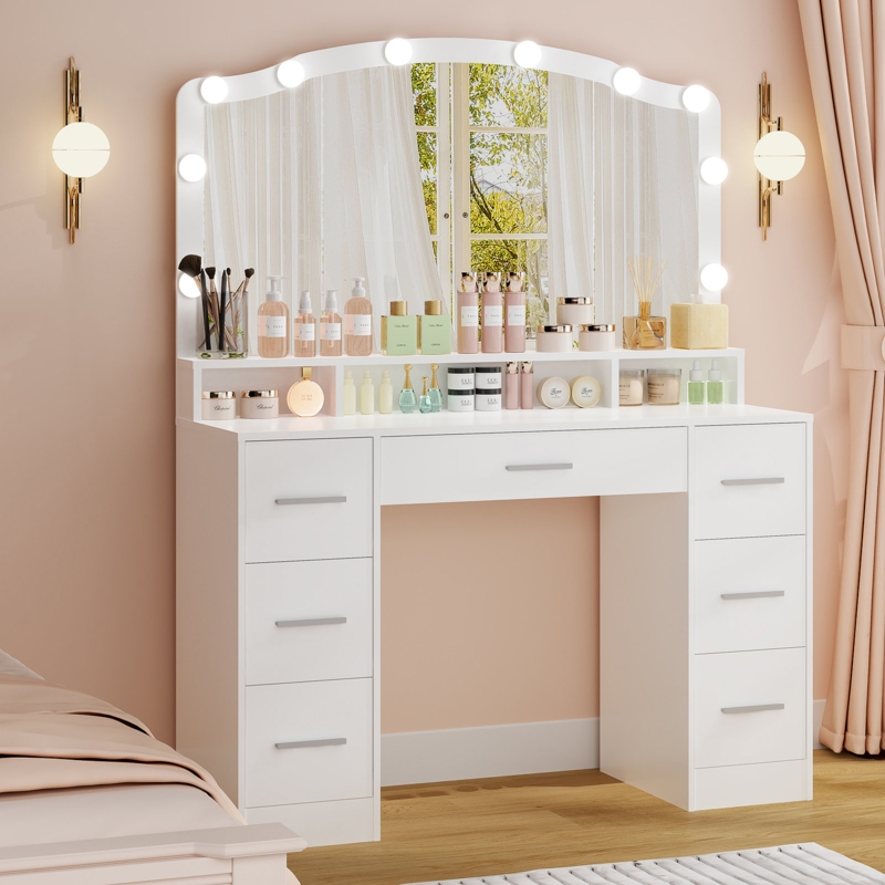 Beaconfield Vanity Set with Led Lights and Mirror