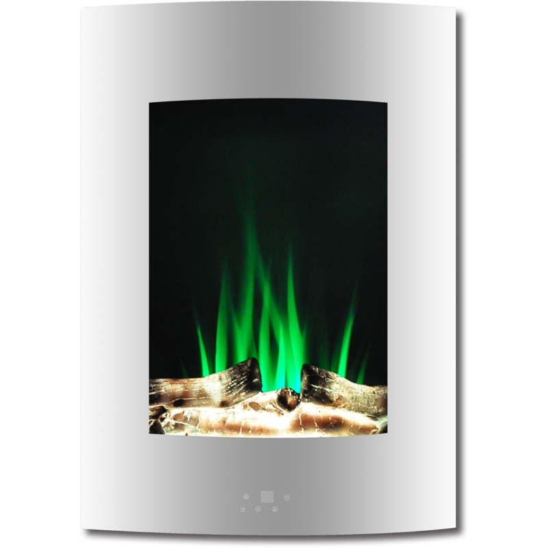 Bettis 19 In. Vertical Electric Wall Mounted Fireplace Heater with Multicolor Flame