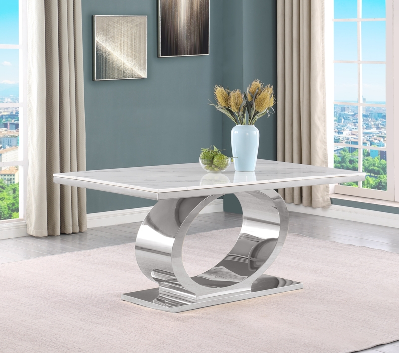 Bobbyetta Metal Base Dining Table