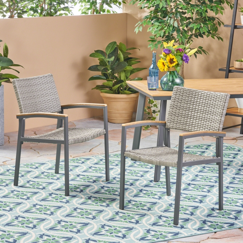 Boone Outdoor Wicker Patio Dining Chair