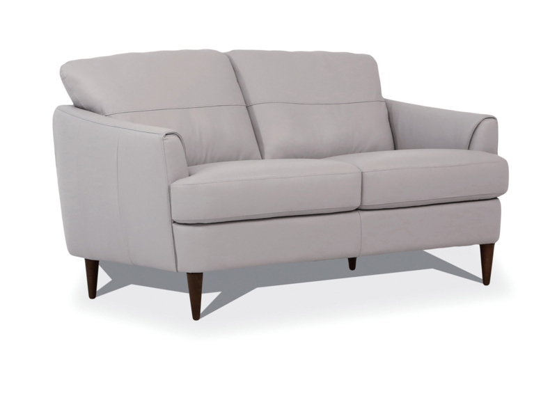 Bova 58" Genuine Leather Recessed Arm Loveseat