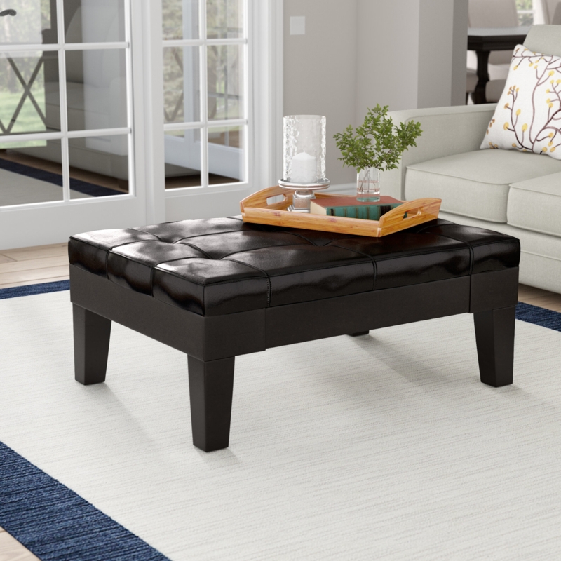 Brahmsley Faux Leather Ottoman