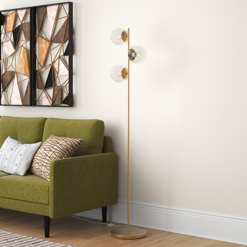 Bridgnorth 65'' Gold Traditional Floor Lamp Set