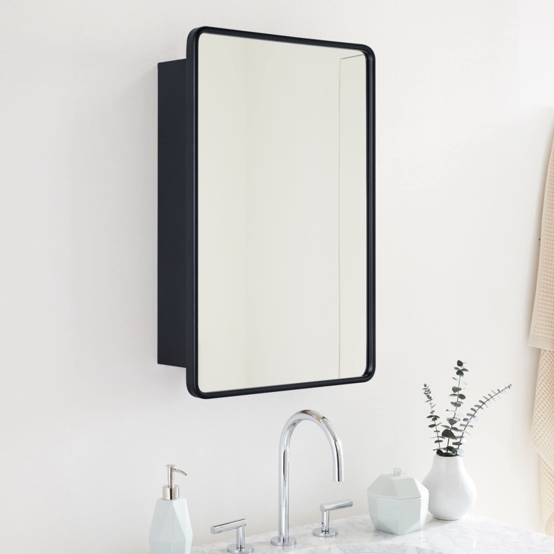 Bryand W H Surface Framed Medicine Cabinet Mirror Adjustable