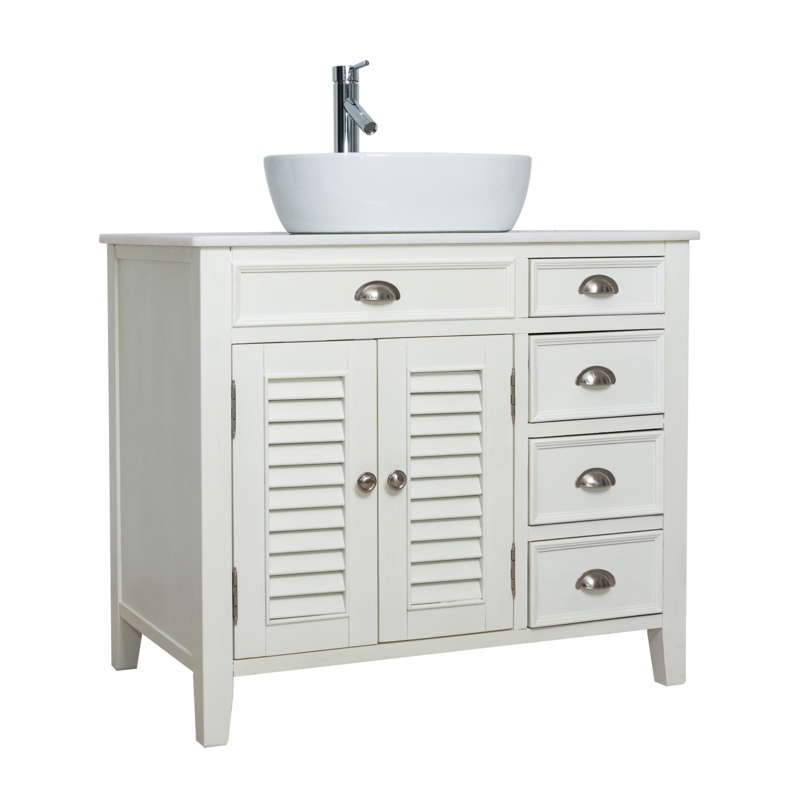 Bureen 36'' Single Bathroom Vanity with Cultured Marble Top