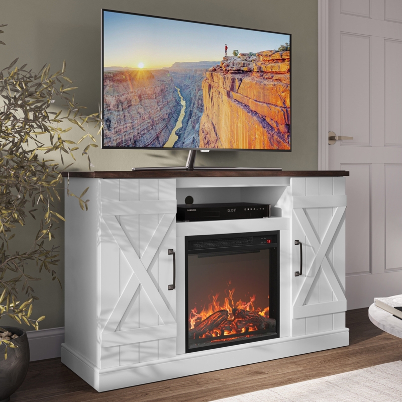 Burroway  47" Media Console TV Stands with Electric Fireplace