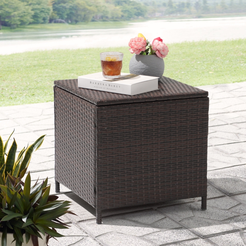 Caimin Wicker Side Table