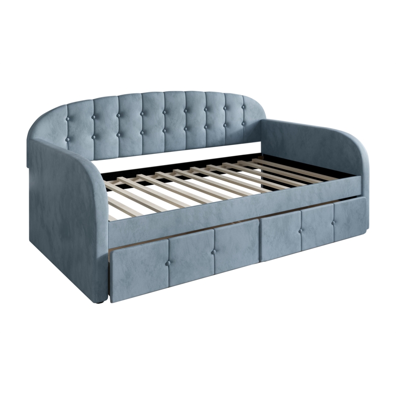 Caitronia Upholstered Daybed With Storage Drawers