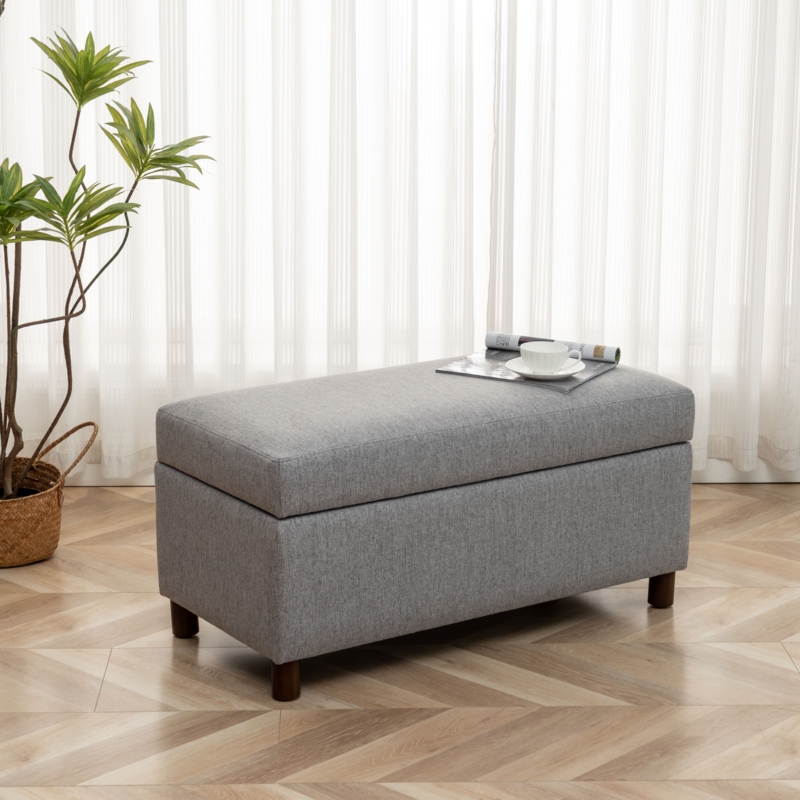 Calletana Upholstered Flip Top Storage Bench