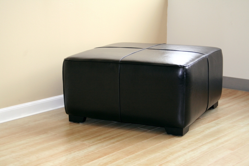 Calysta Faux Leather Ottoman