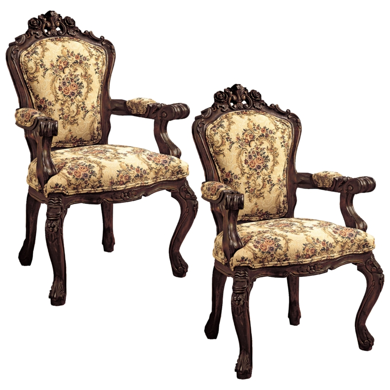 Carved Rocaille Armchair (Set of 2)