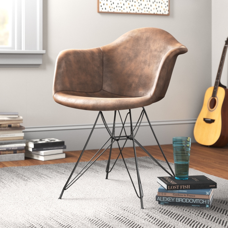 Casina Faux Leather Accent Chair