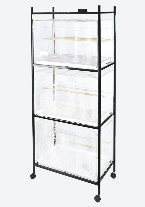 Chastyn 65'' Iron Flat Top Floor Bird Cage Stand with Wheels